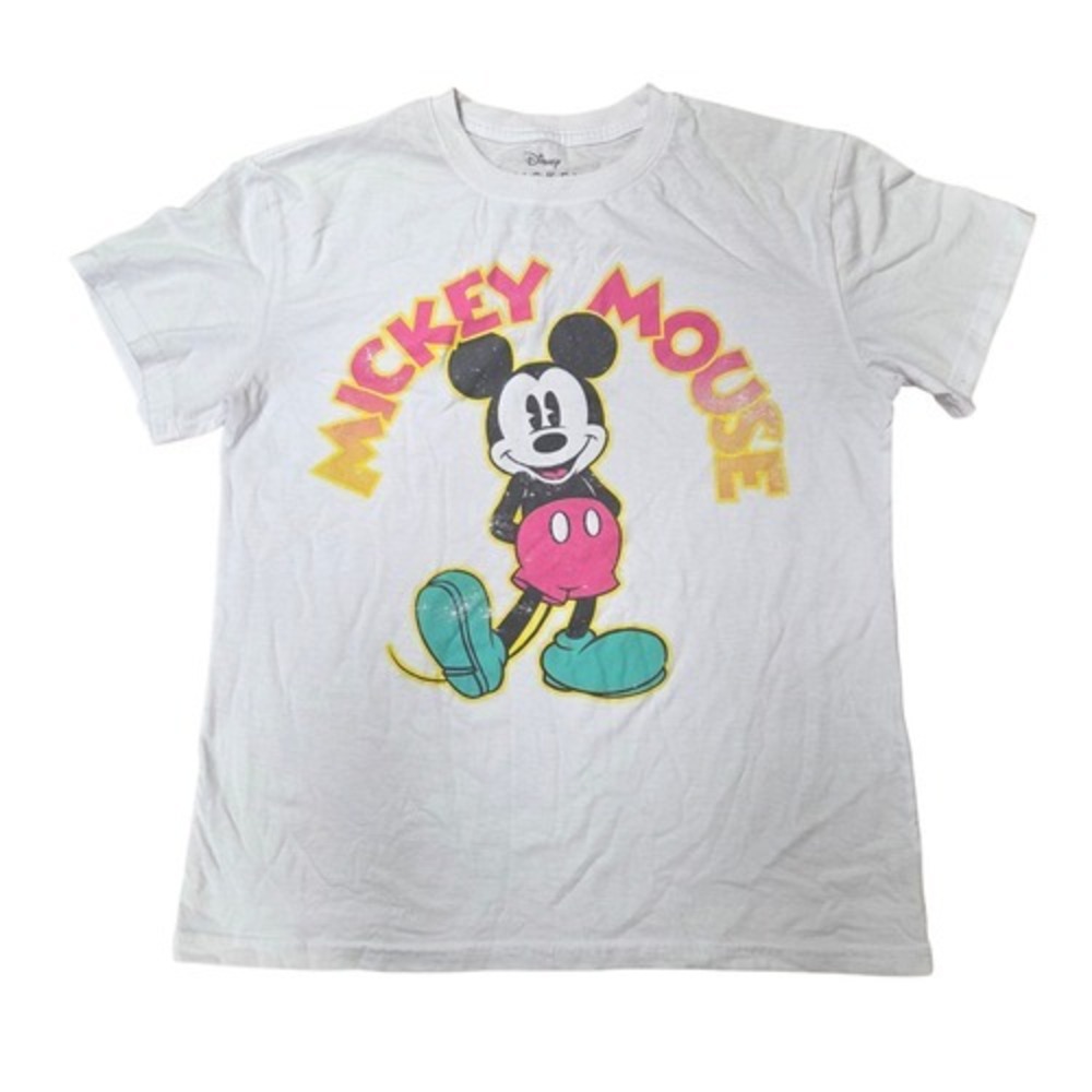 Disney Jerry Leigh Mickey Mouse Retro Neon Graphic Tee T-Shirt Size Medium
